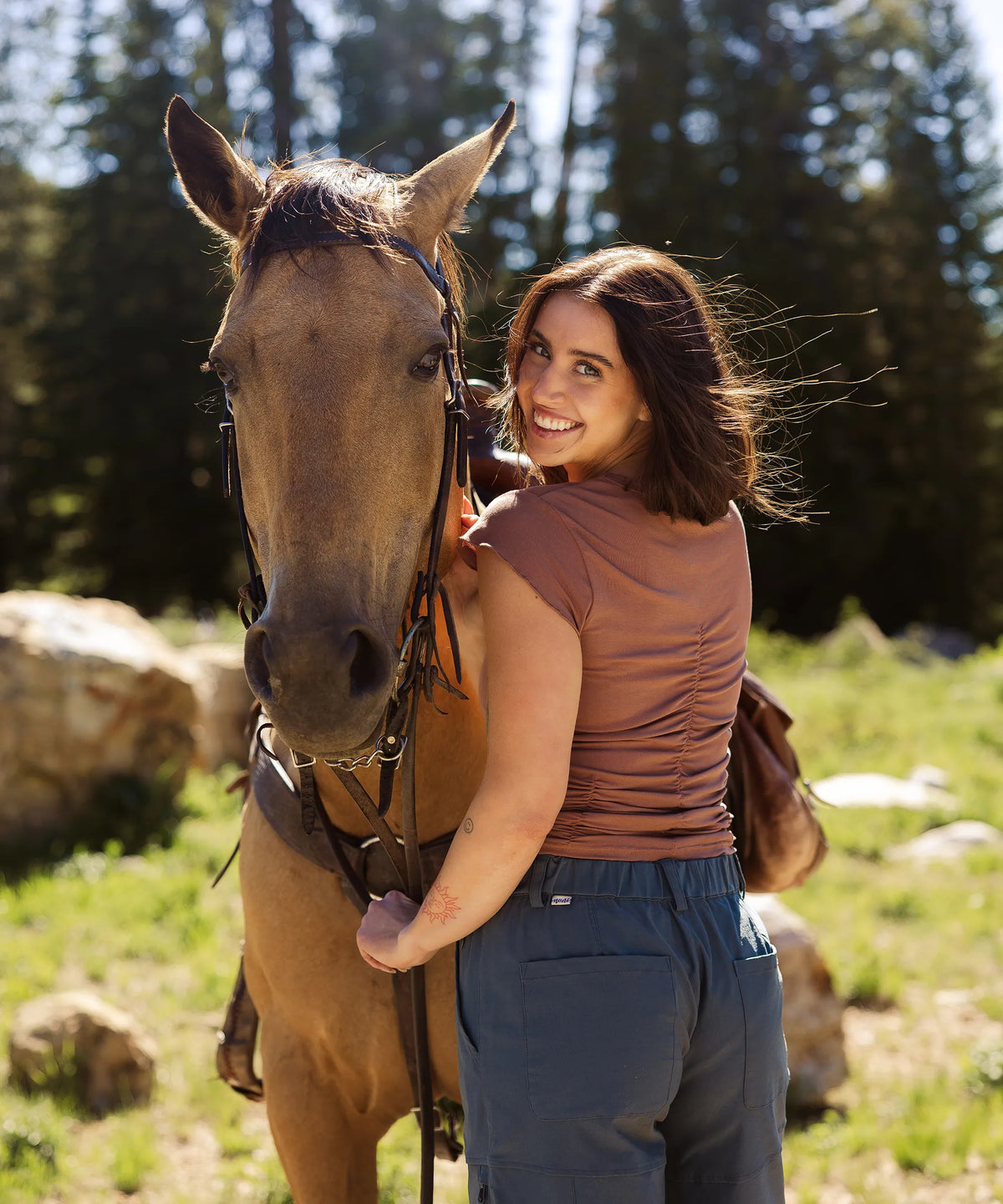 Clove Ruched Tee
