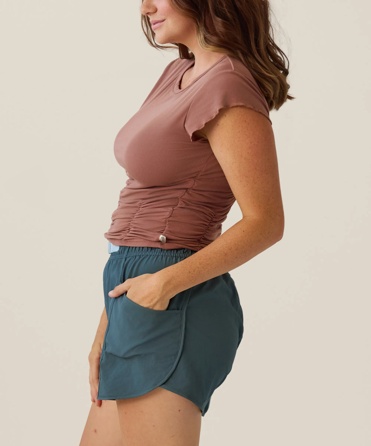 Clove Ruched Tee
