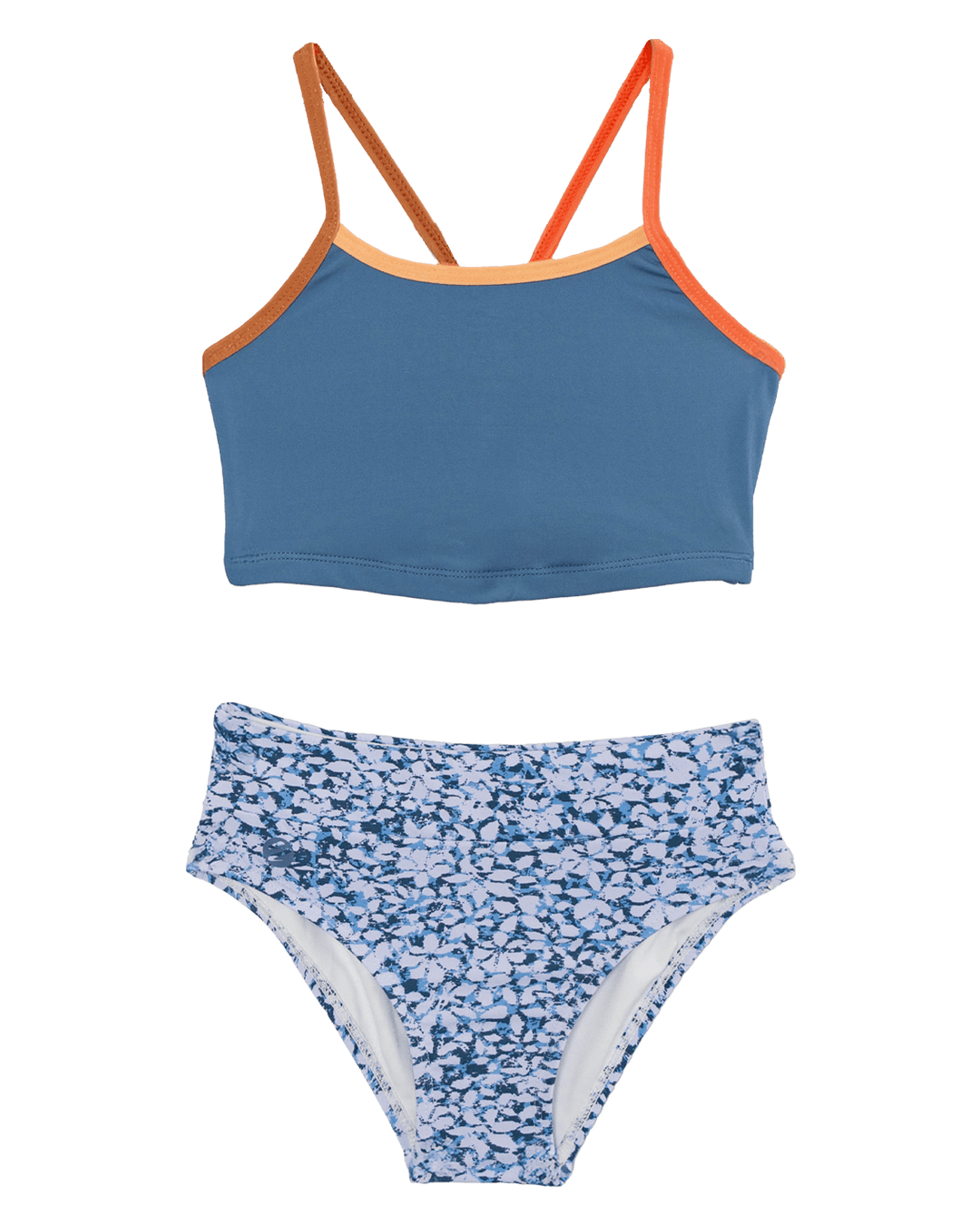 Girls Blue Lagoon Scoop Neck Crop Set