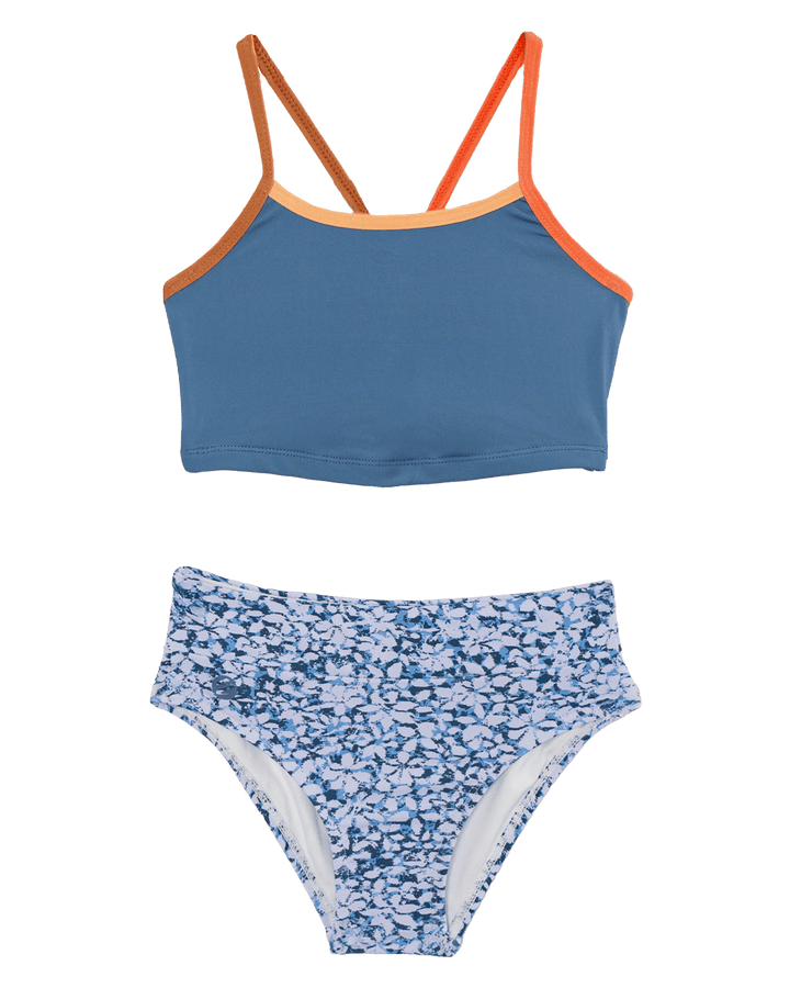 Girls Blue Lagoon Scoop Neck Crop Set