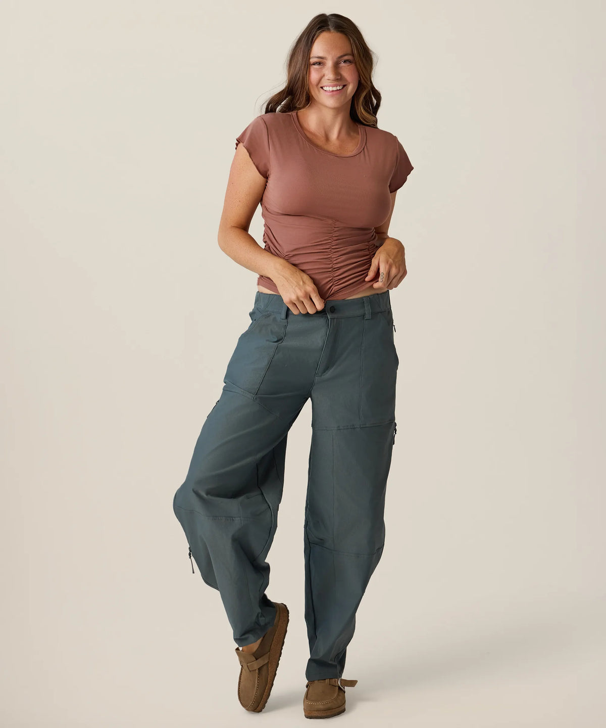 Clove Ruched Tee