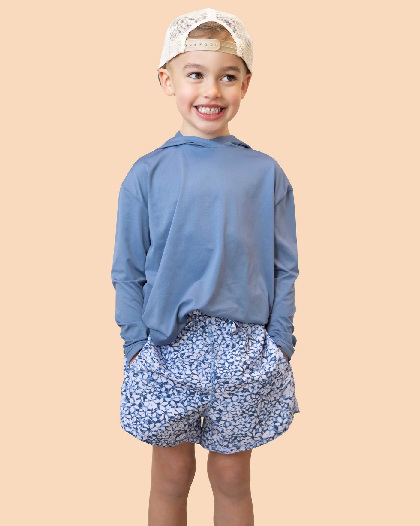 Kids Unisex Blue Lagoon Sun Hoodie