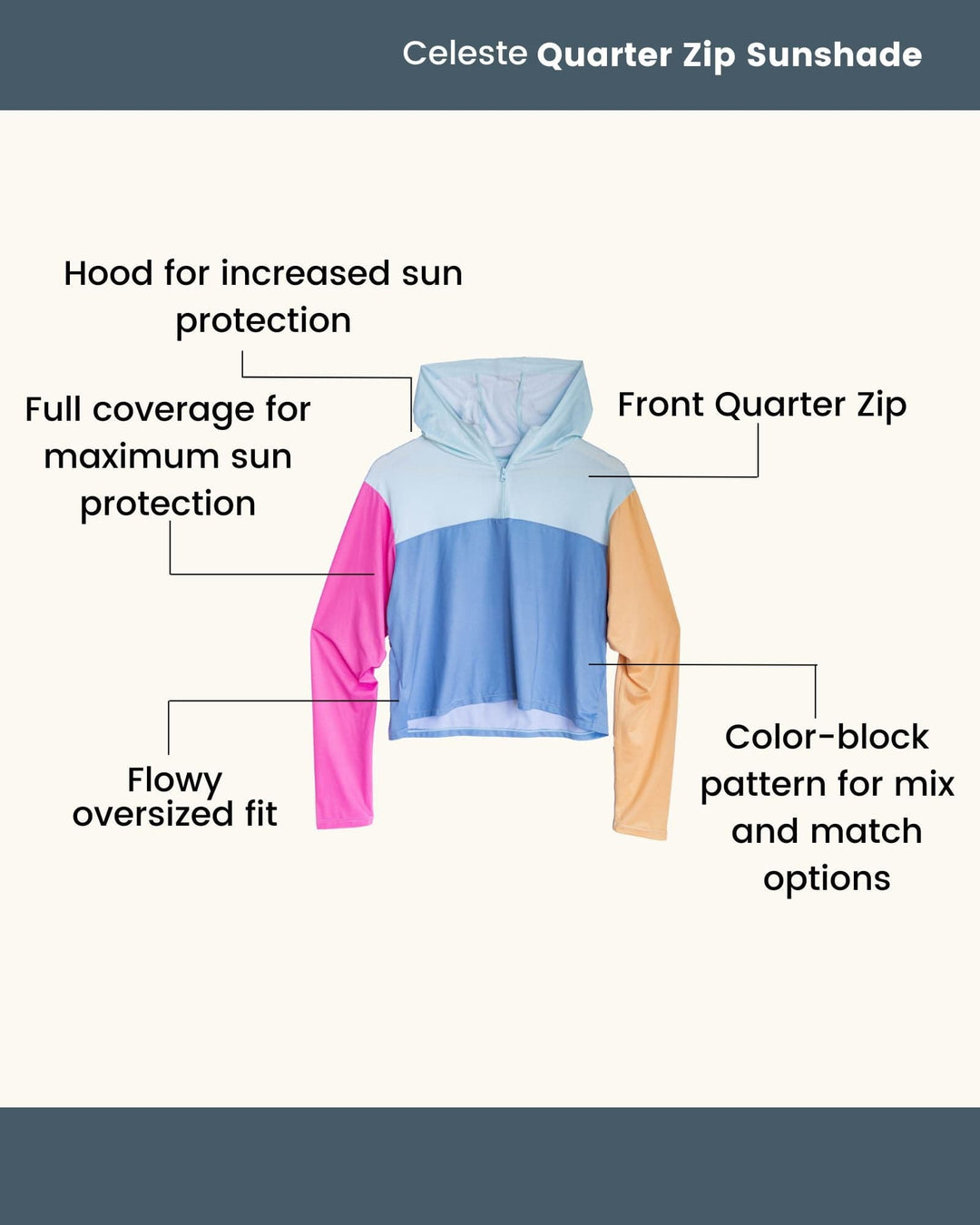 Celeste Quarter Zip Sunshade