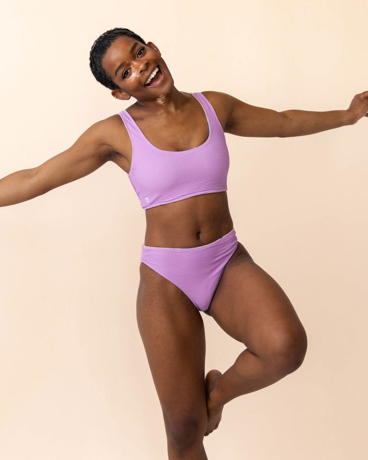 Flat Rib Saltwater Reversible High Leg Bottom