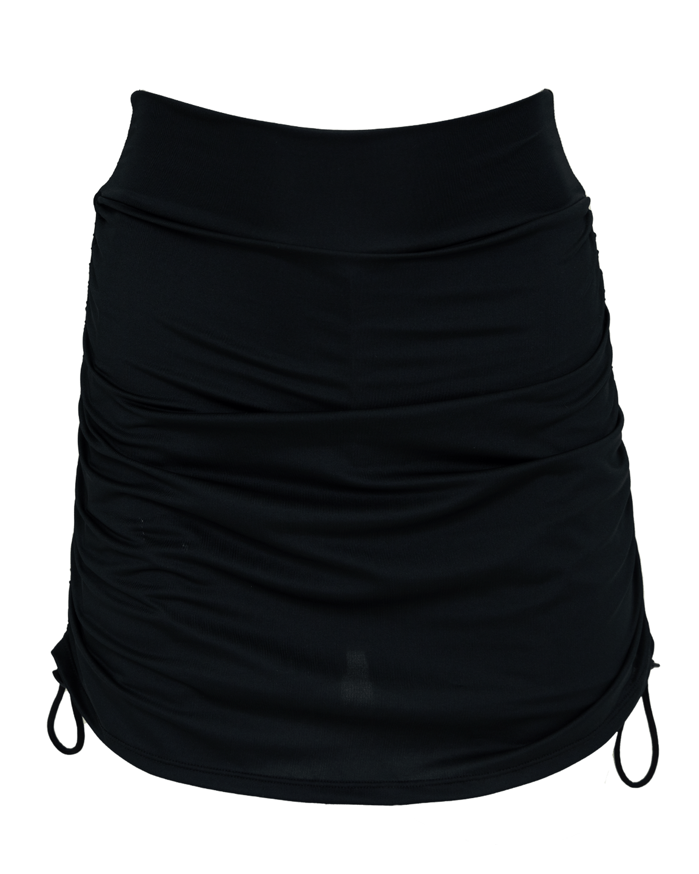 Black Ruched Swim Skirt