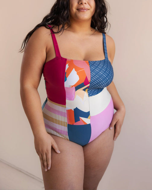 Hanna Patchwork One Piece Swimsuit