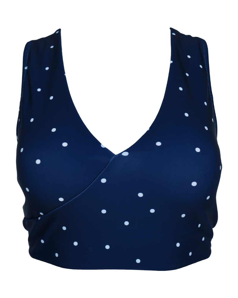 Dotted Switch V Crop Top