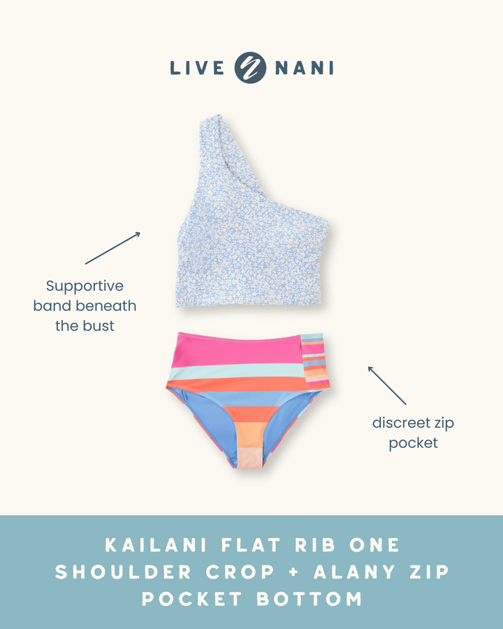 Kailani Flat Rib One Shoulder Crop