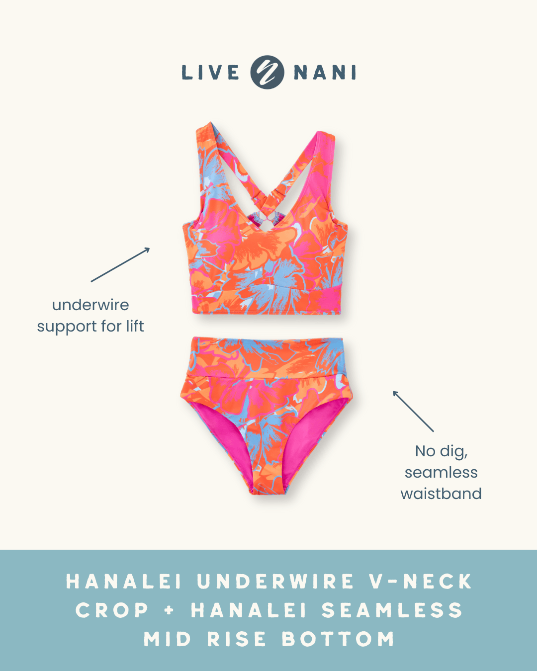 Hanalei Underwire V-Neck Crop