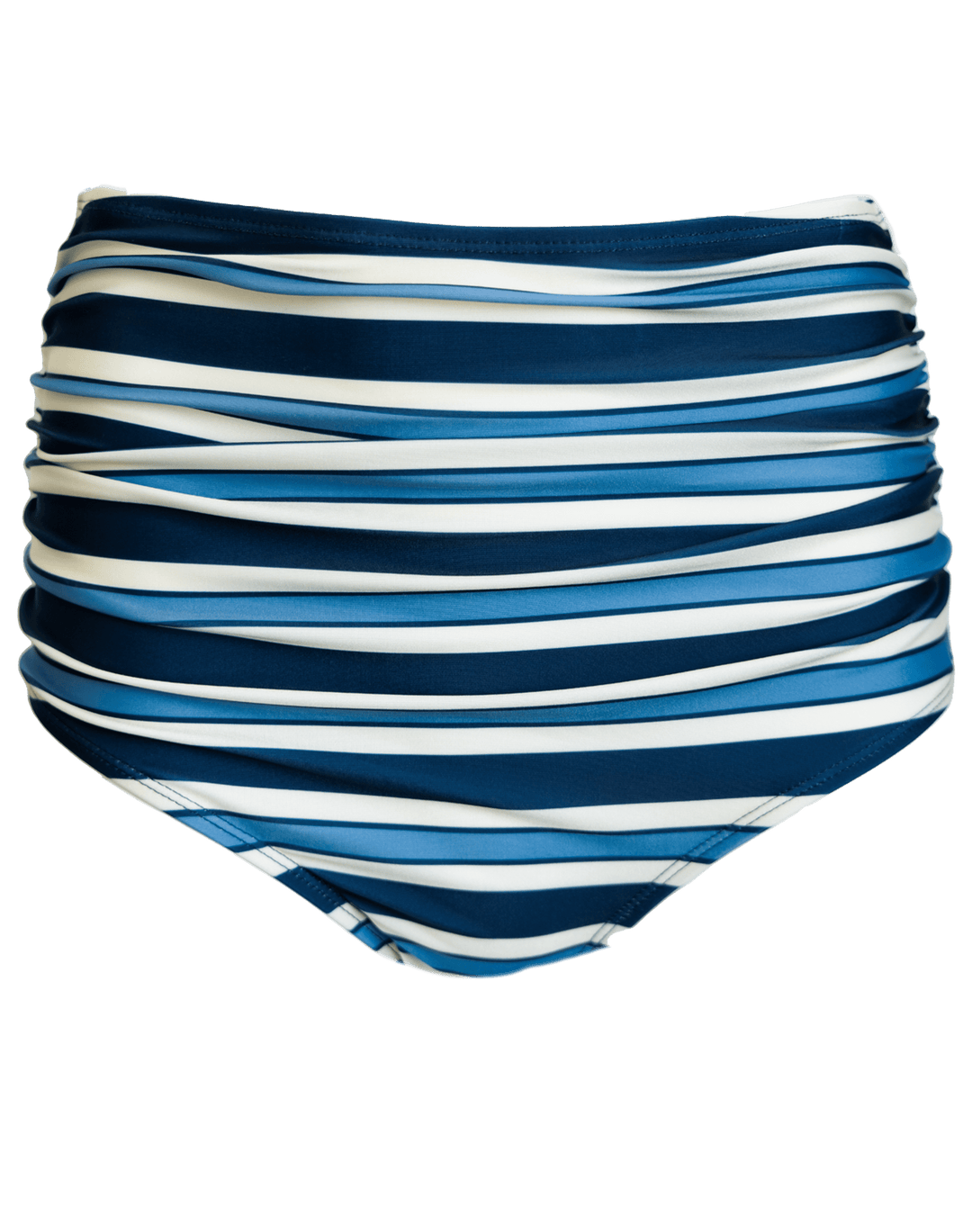 Monica Stripe Ruched High Rise Bottom – Nani Swimwear