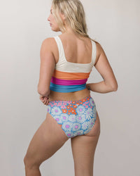 Floral Waves Bikini Bottom