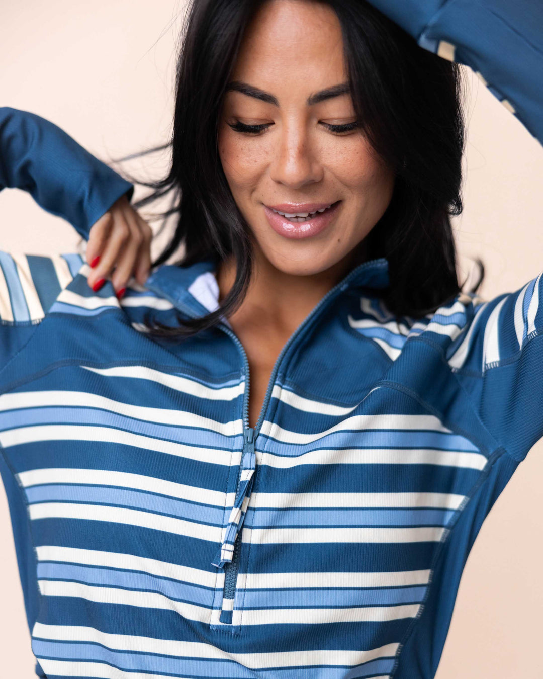 Monica Stripe Baywatch Rashguard