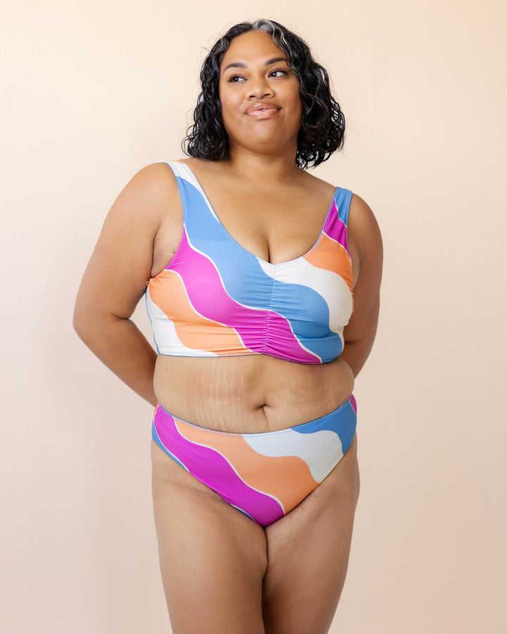 Flat Rib Sunrise Reversible High Leg Bottom