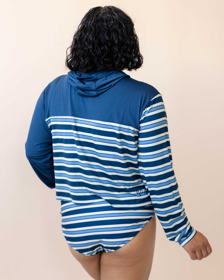 Monica Stripe Quarter Zip Sunshade