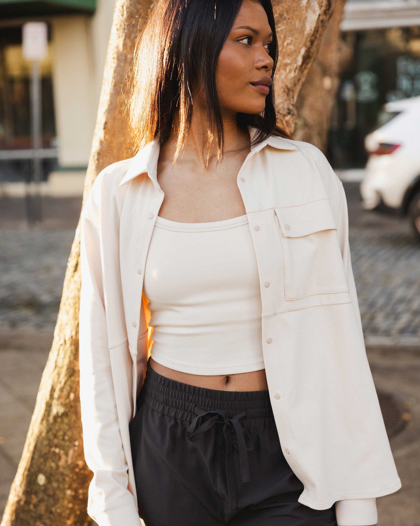 Alpine Sand Cloud Longline Bra