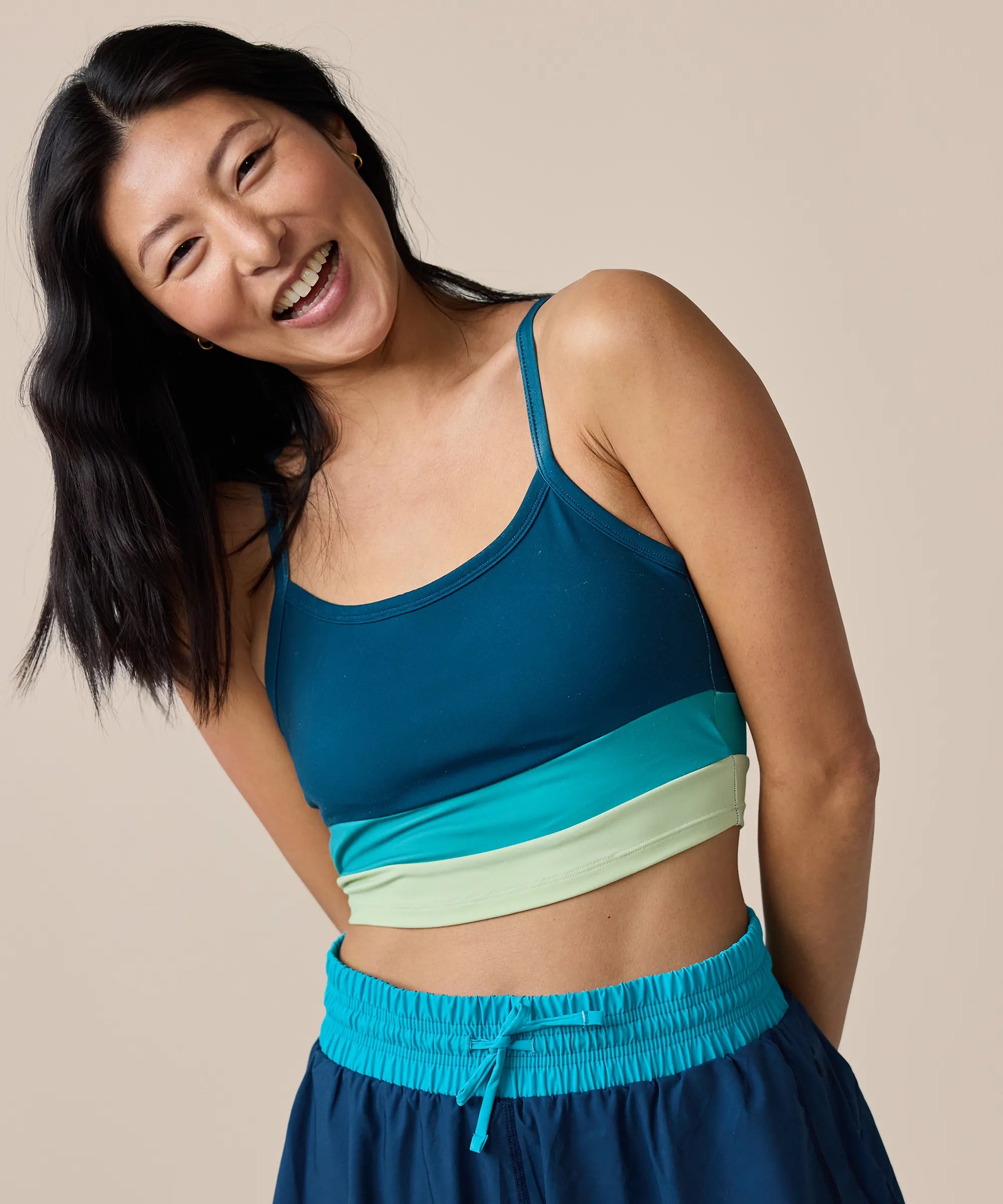 Coastal Juniper Colorblock Bra