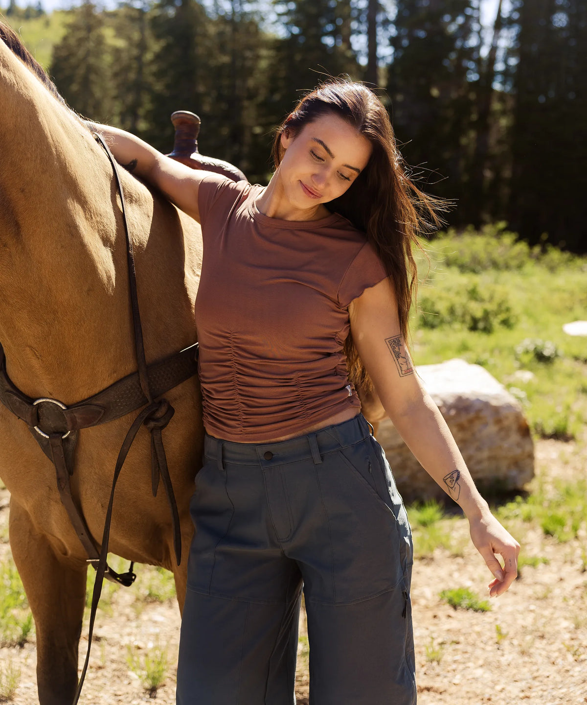 Clove Ruched Tee