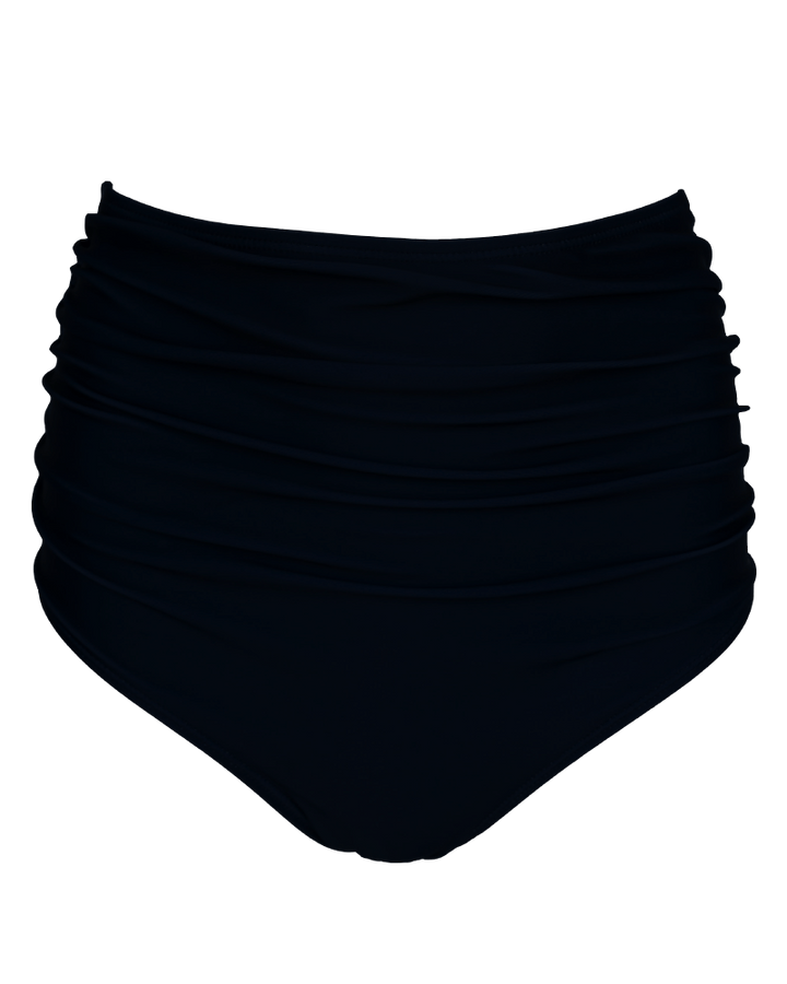 Black Ruched High Rise Bottom