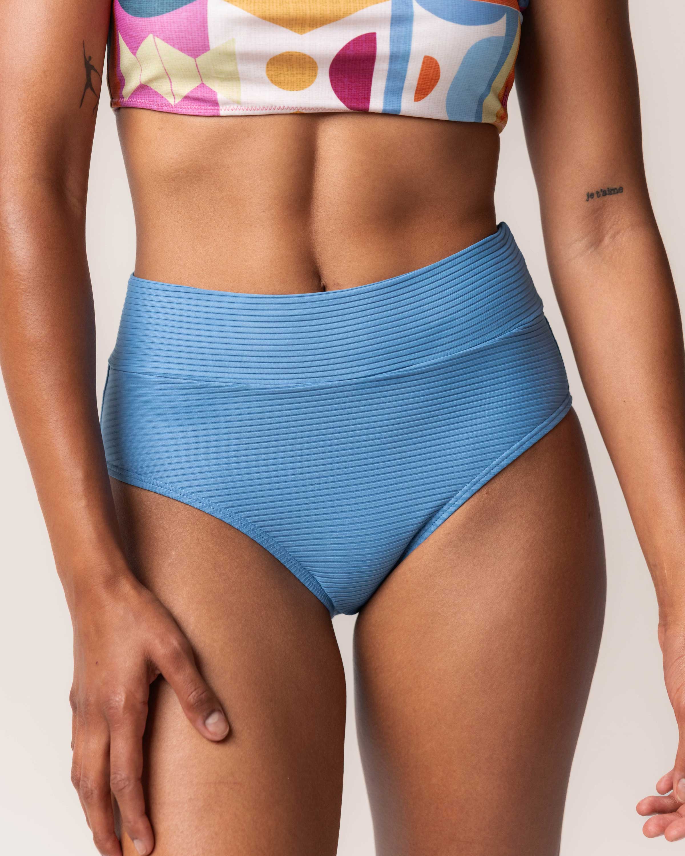 Monica Flat Rib Mid Rise Bottom – Nani Swimwear
