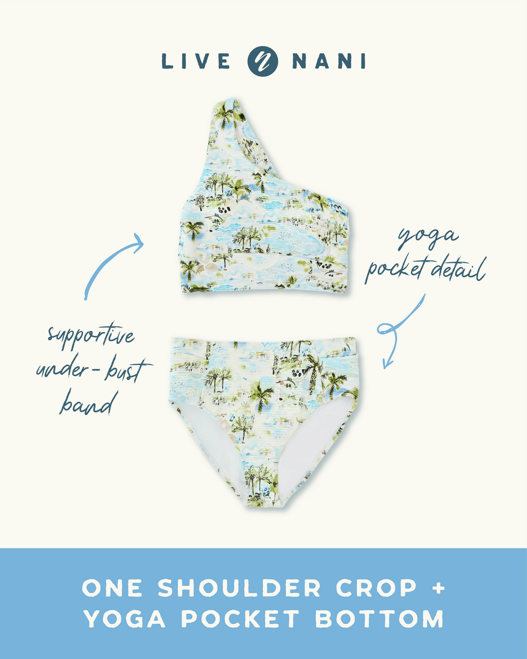 Beach Break Flat Rib One Shoulder Crop