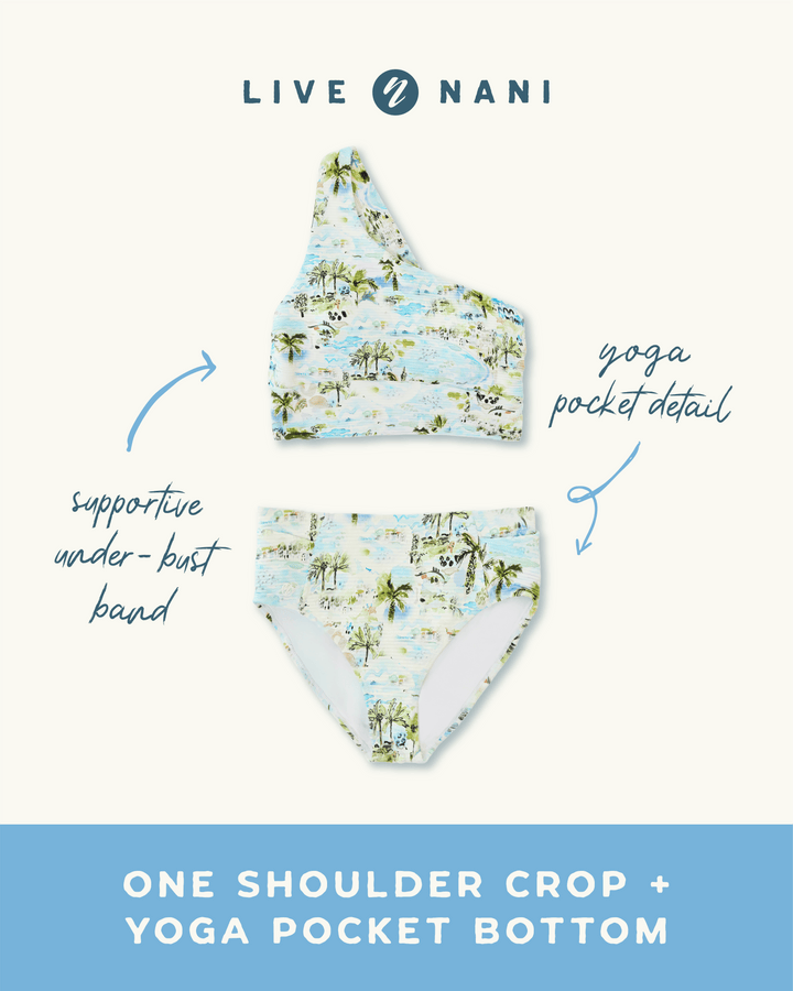 Beach Break Flat Rib One Shoulder Crop