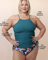 Flat Rib North Shore Drawstring Tankini