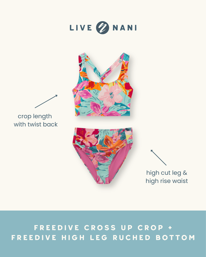 Freedive High Leg Ruched Bottom