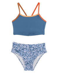 Girls Blue Lagoon Scoop Neck Crop Set