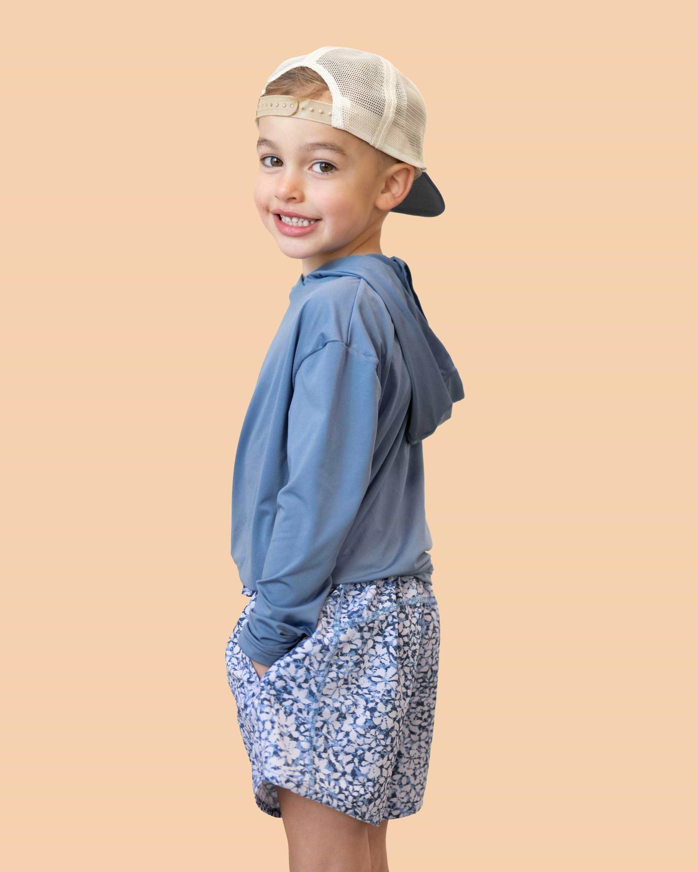 Kids Unisex Blue Lagoon Sun Hoodie