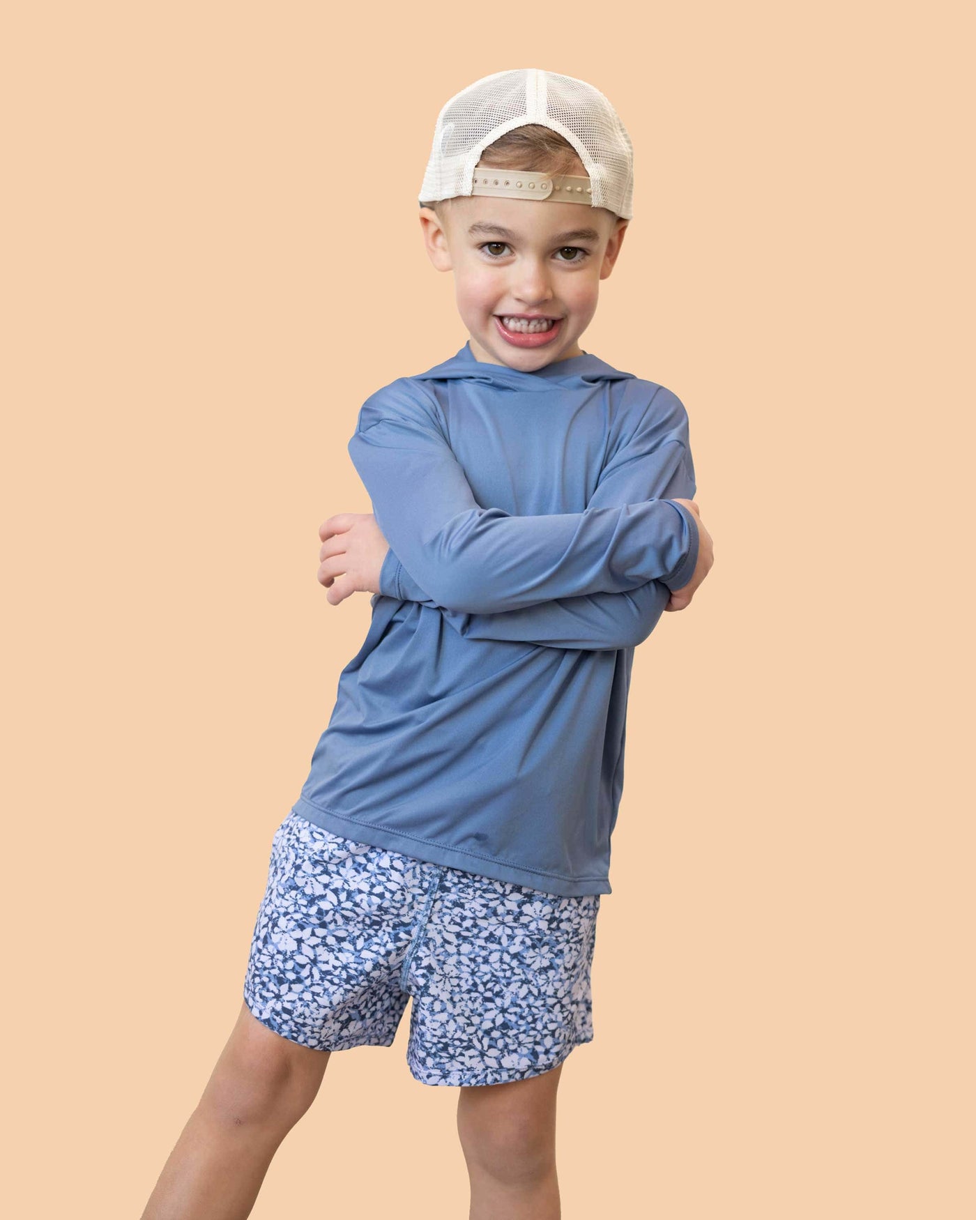 Kids Unisex Blue Lagoon Sun Hoodie