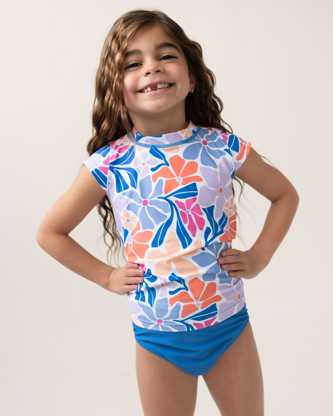 Girls South Beach Swim Tee Set
