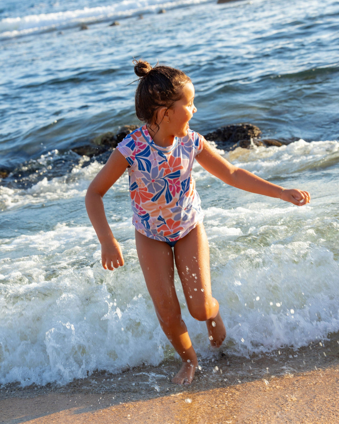 Girls South Beach Swim Tee Set