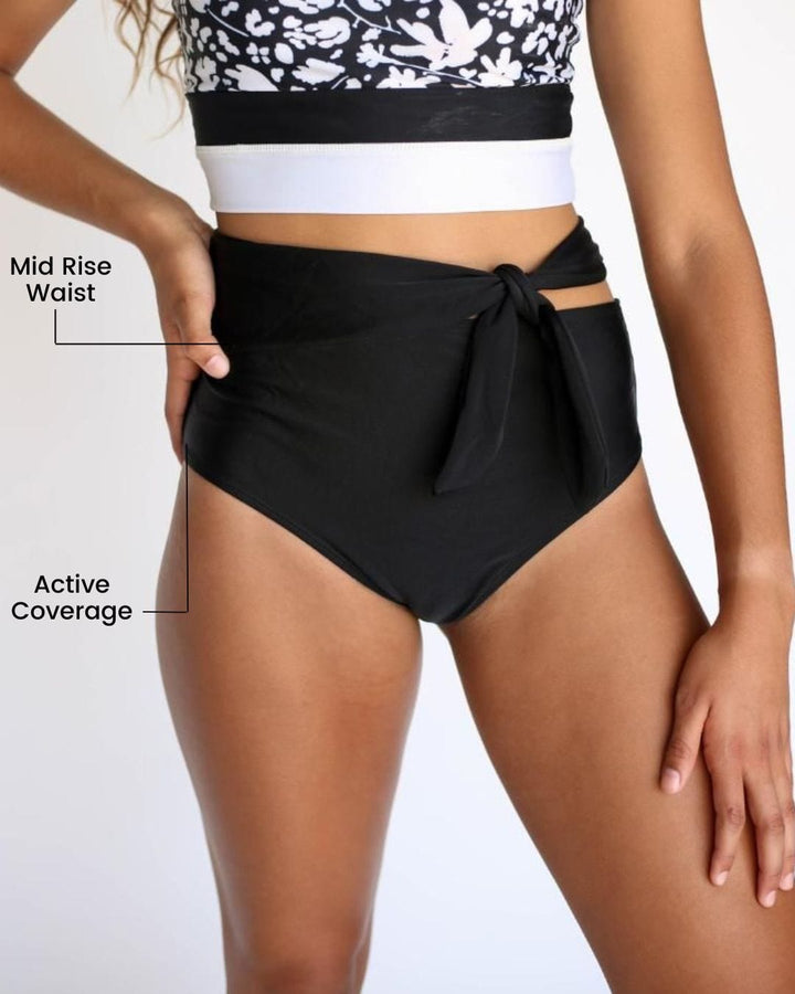 Black Side Tie Bottom