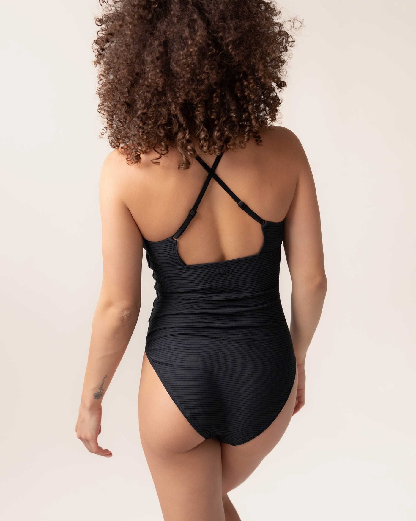 Black Flat Rib Stevie One Piece