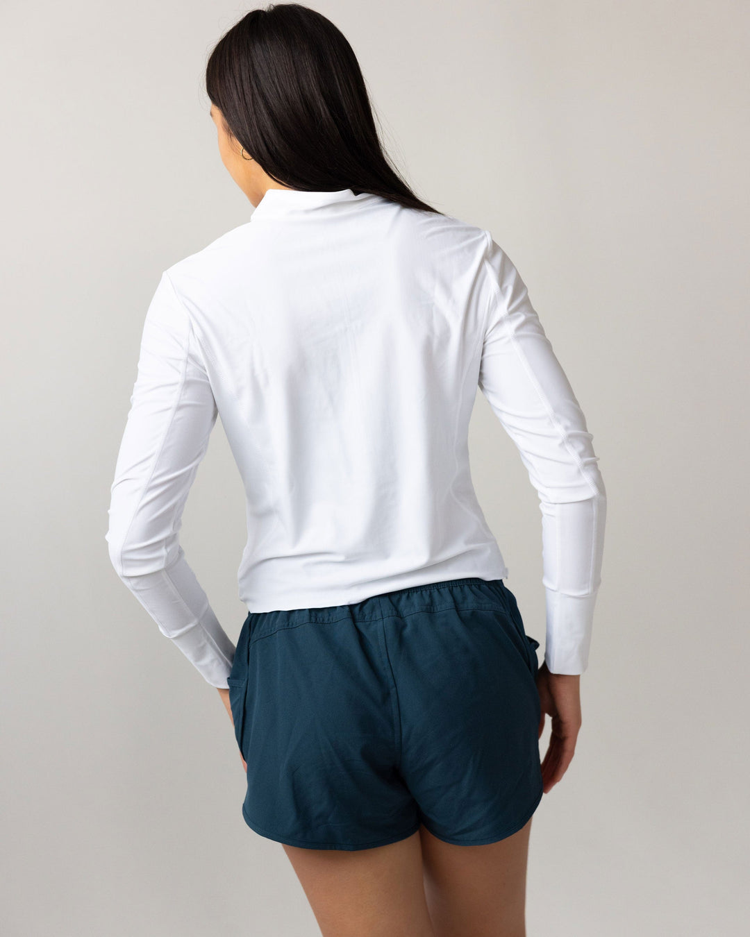 Vanilla Cropped Half Zip Rashguard