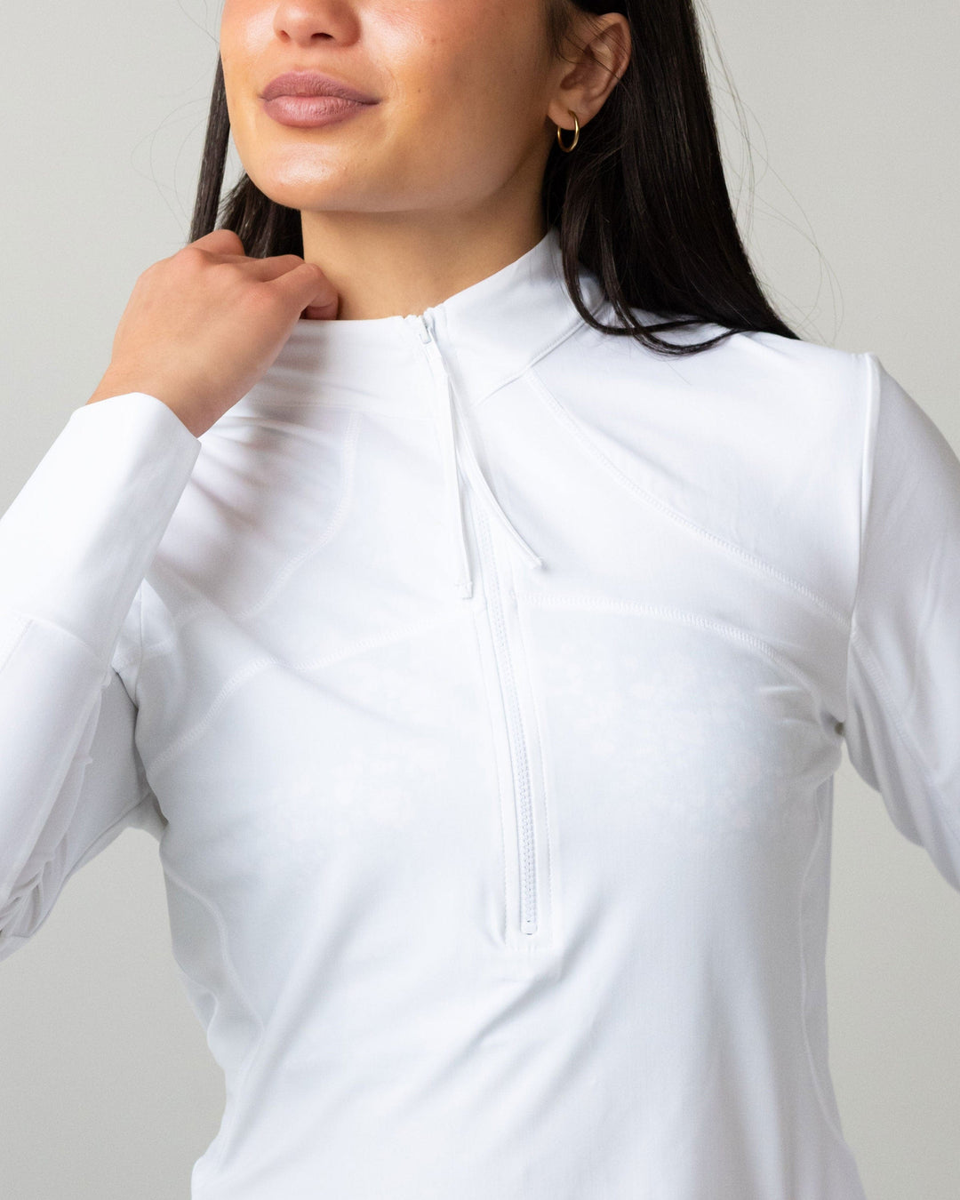 Vanilla Cropped Half Zip Rashguard