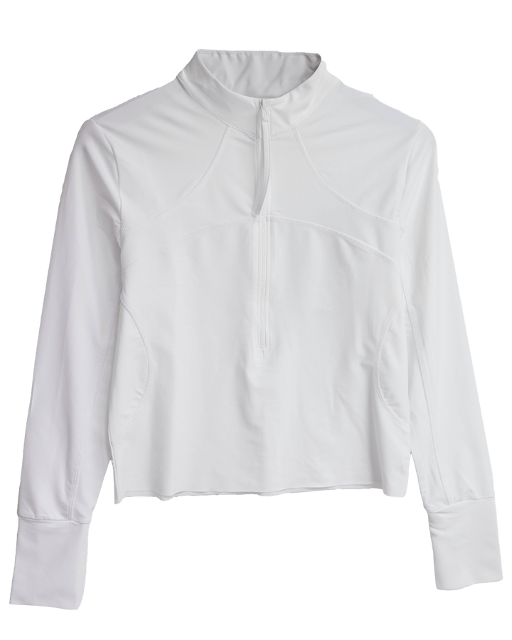 Vanilla Cropped Half Zip Rashguard