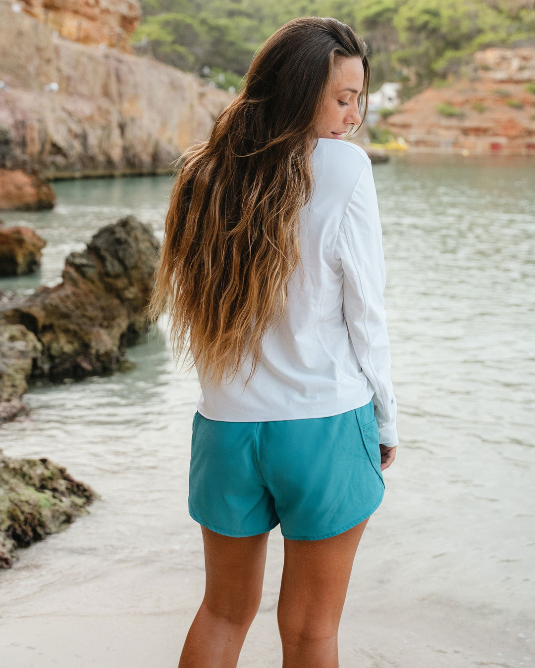 Vanilla Cropped Half Zip Rashguard