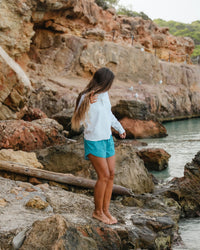Vanilla Cropped Half Zip Rashguard