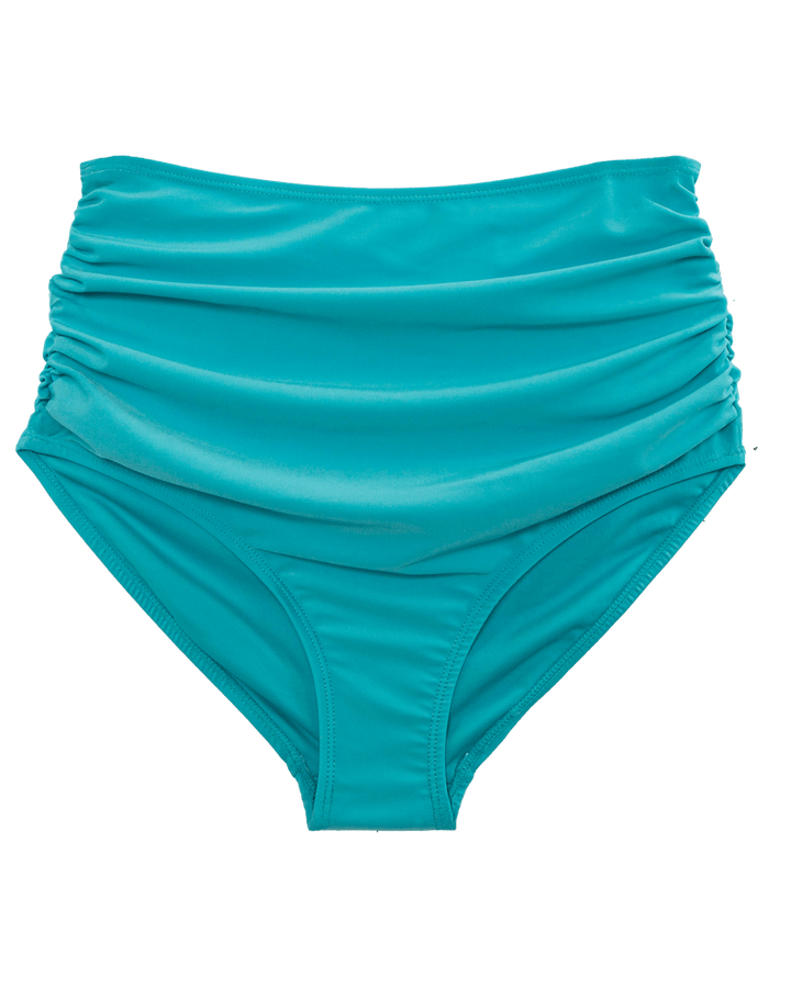 Aqua Ruched High Rise Bottom