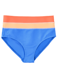 Vivid Blue Flat Rib Colorblock Bottom