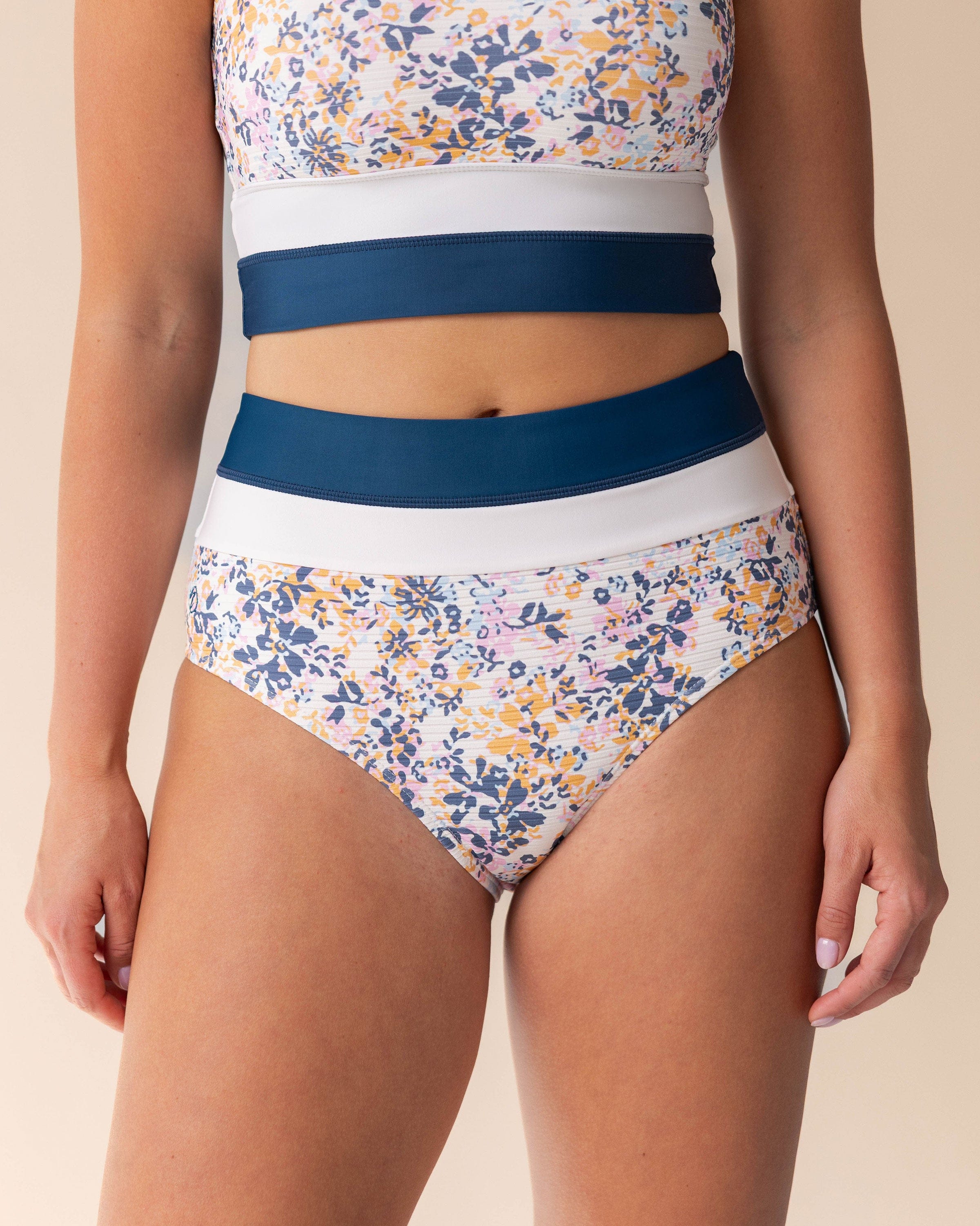 Caspian Flat Rib Colorblock Bottom – Nani Swimwear
