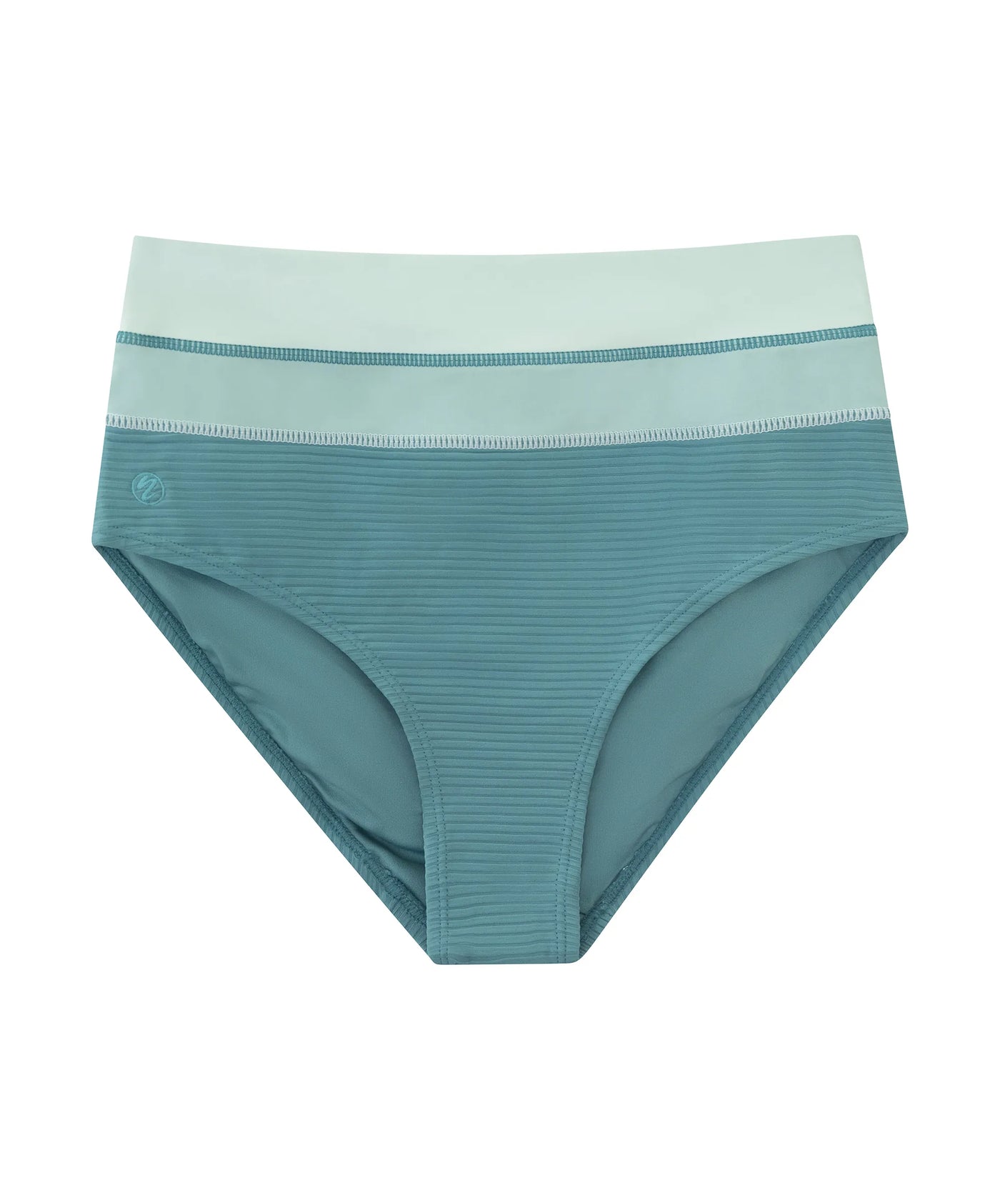Seablue Flat Rib Colorblock Bottom