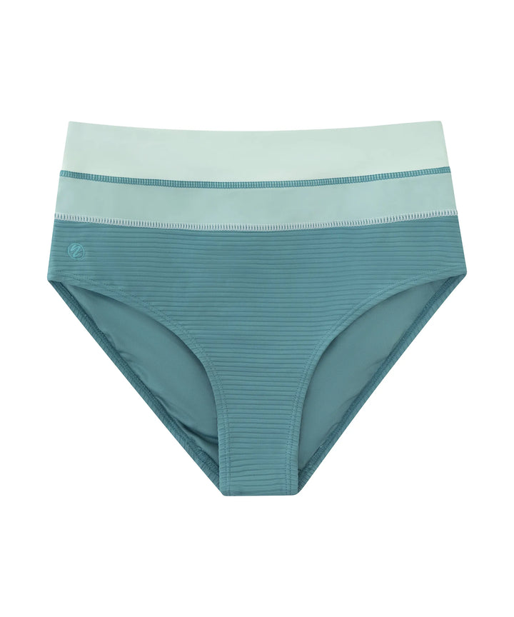 Seablue Flat Rib Colorblock Bottom