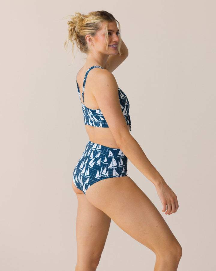 Nautical Zip Pocket Bottom