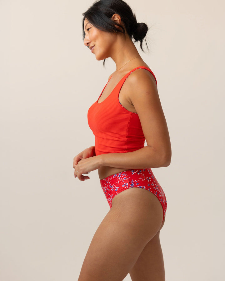Cardinal Flat Rib Reversible High Leg Bottom