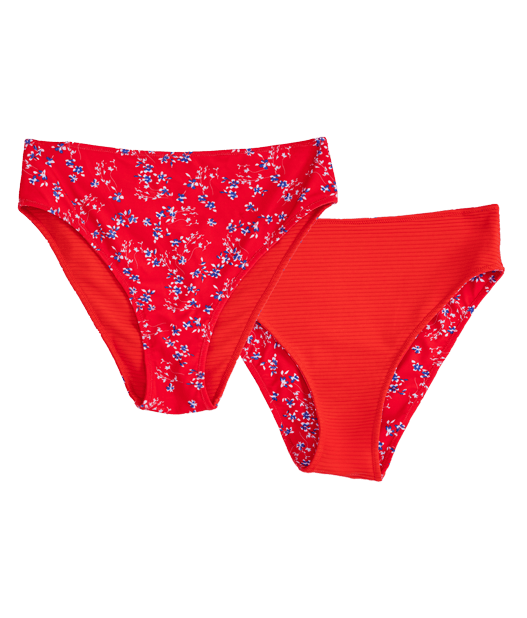 Cardinal Flat Rib Reversible High Leg Bottom