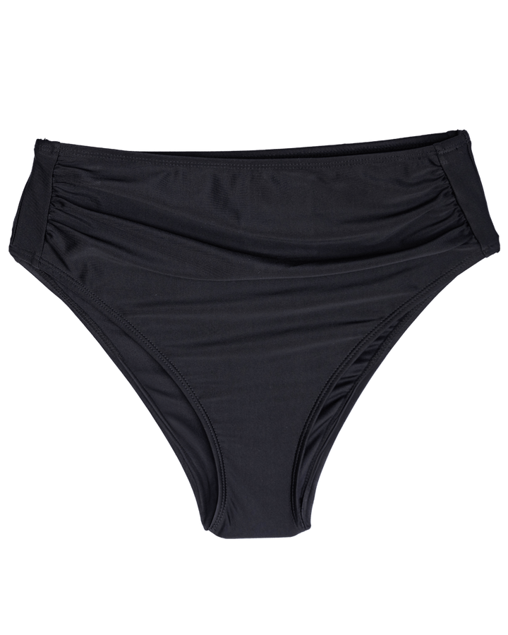 Black High Leg Ruched Bottom