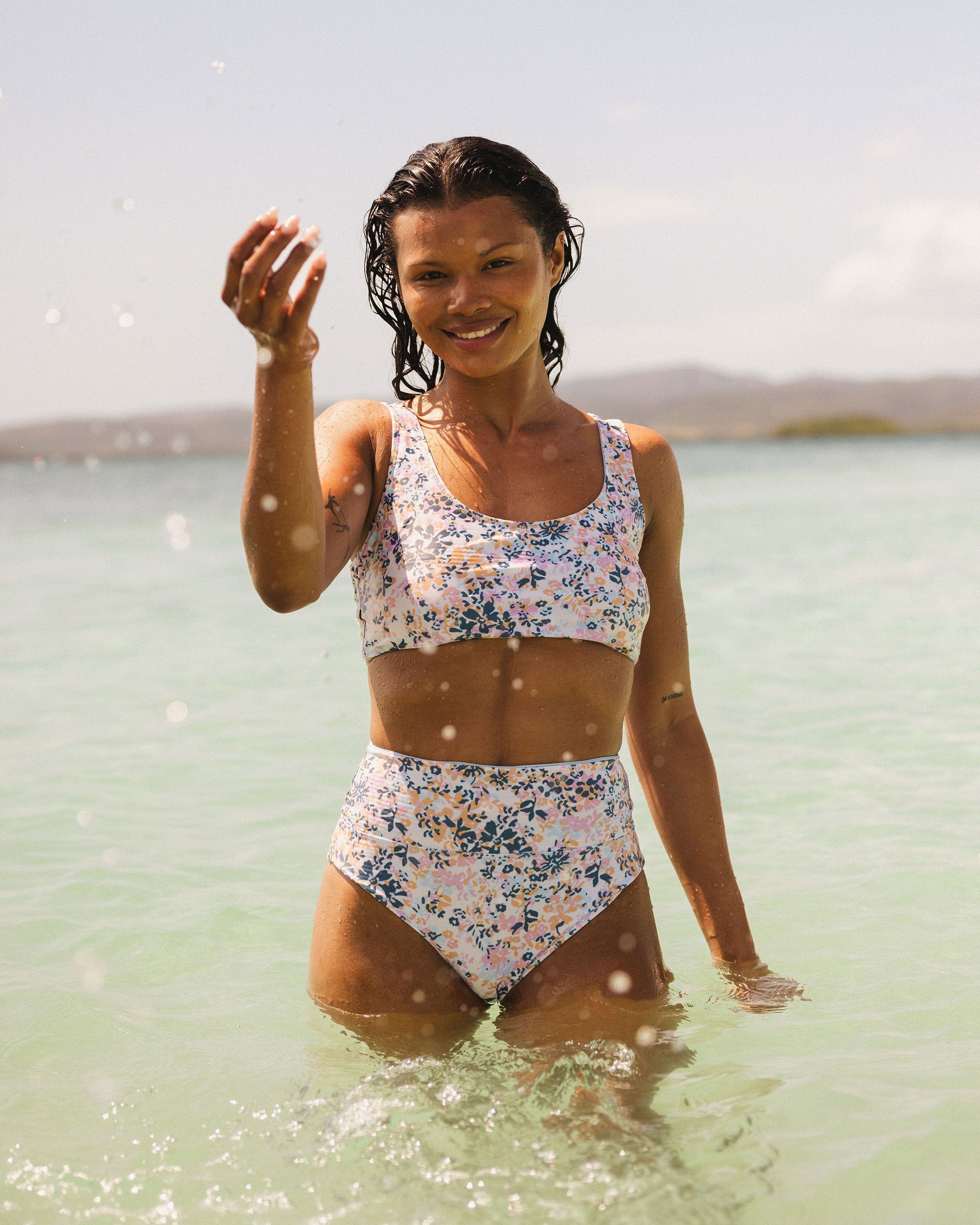 Caspian Flat Rib Reversible High Rise Bottom – Nani Swimwear