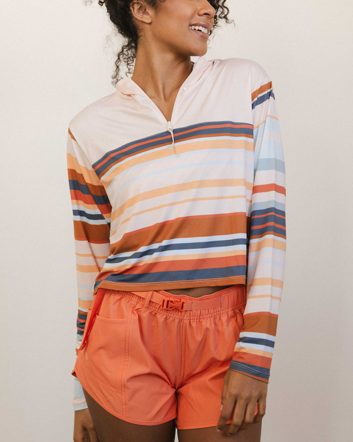 Cascade Stripe Quarter Zip Sunshade